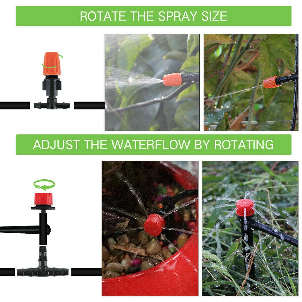 Ultimate Drip Garden Irrigation Watering Hose Micro Sprinkler Kit image 6