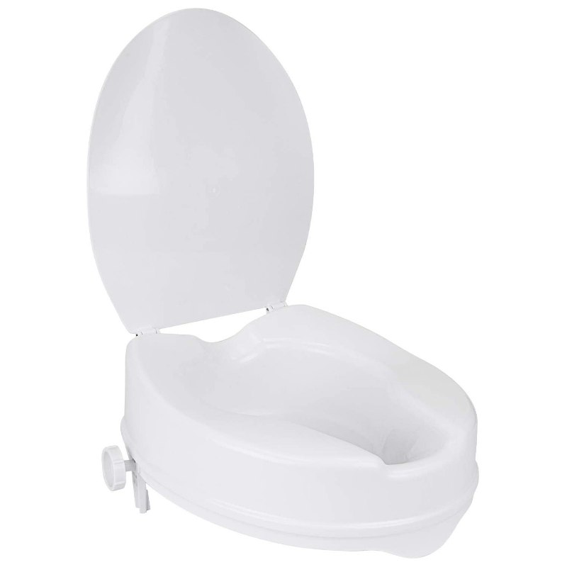 Clamp On Raised Handicap Toilet Seat Riser 4" image 1