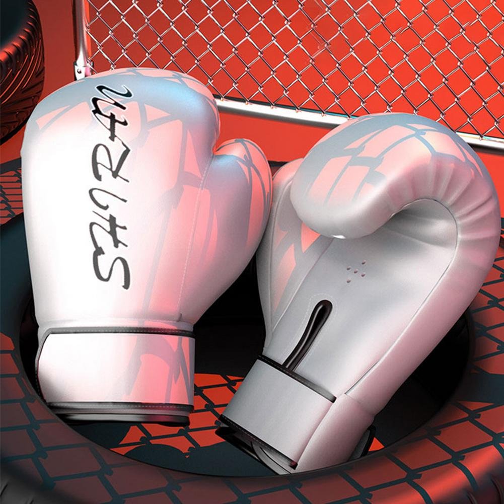 Heavy Duty Boxing Training Sparring Gloves - Small White 8oz image