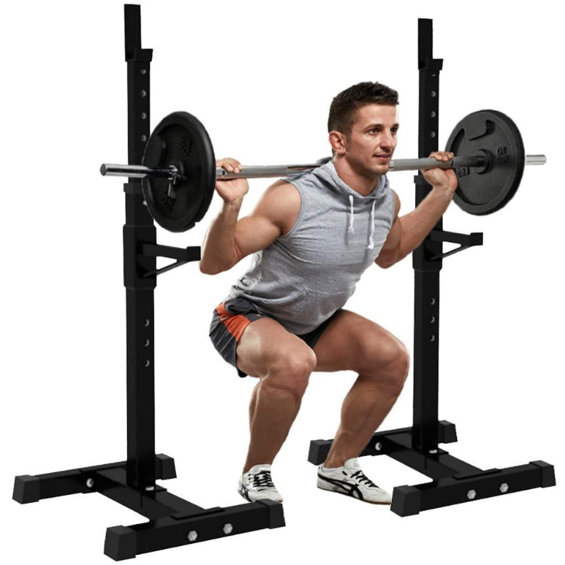 Portable Home Gym Adjustable Half Squat Rack Stand image 0