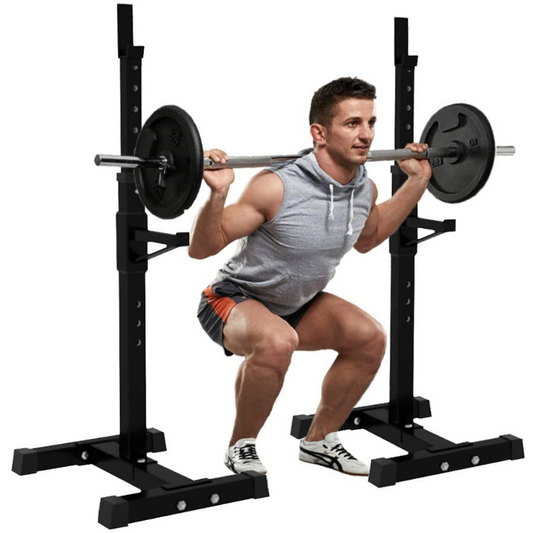Portable Home Gym Adjustable Half Squat Rack Stand image 0