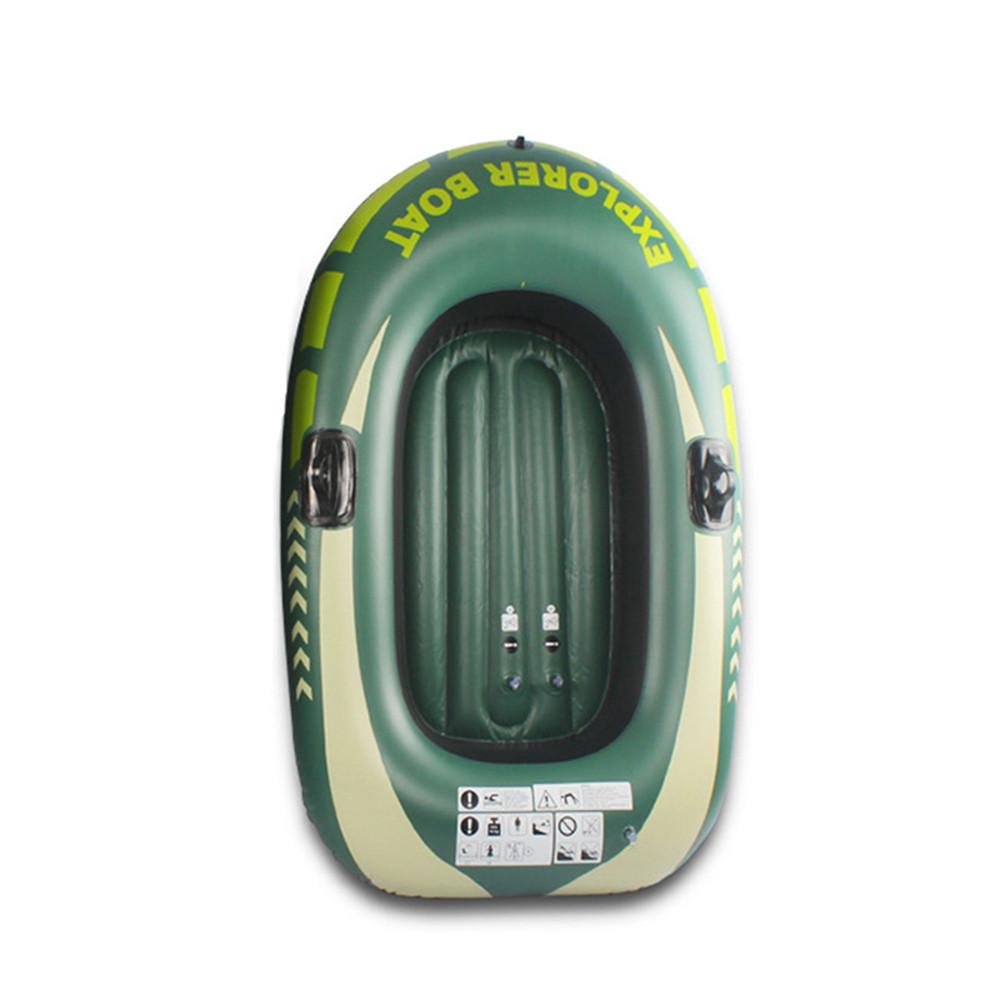 Inflatable Fishing Blow Up Row Boat River Raft - Green, 1-Person image