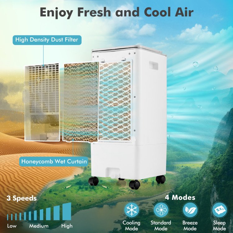 3-in-1 Evaporative Portable Air Cooler with 3 Modes include Remote Control image 4