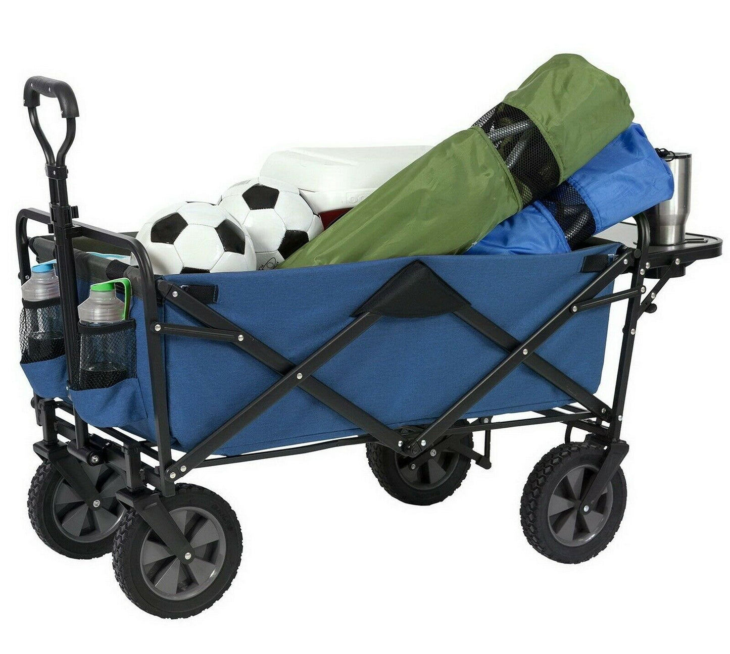 All Terrain Large Folding Collapsible Beach Wagon Cart image 0