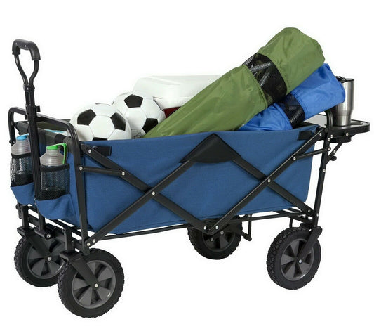 All Terrain Large Folding Collapsible Beach Wagon Cart image 0
