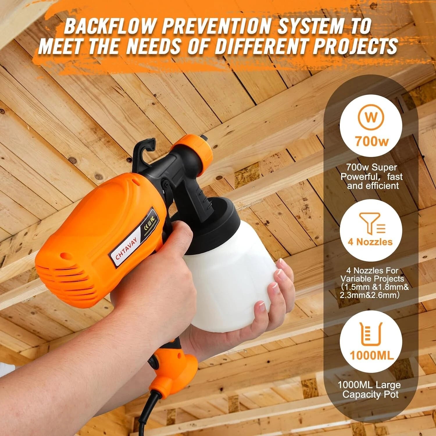 Electric Handheld Indoor House Paint Sprayer image 5