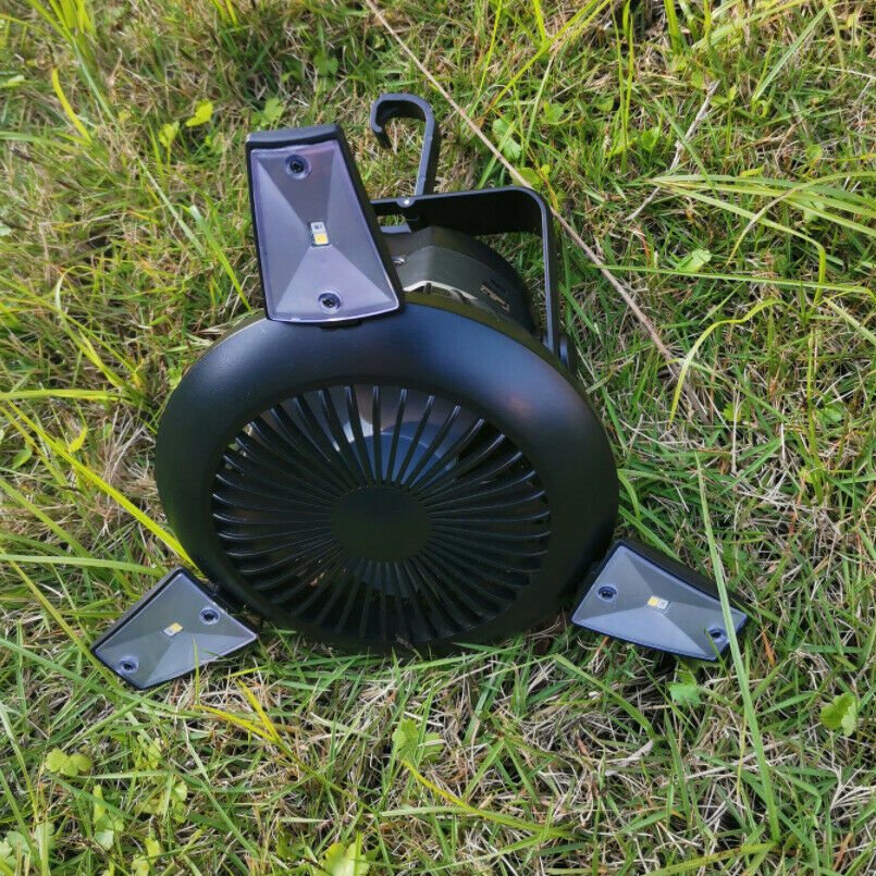 Portable Outdoor Solar Powered Camping LED Fan image 0