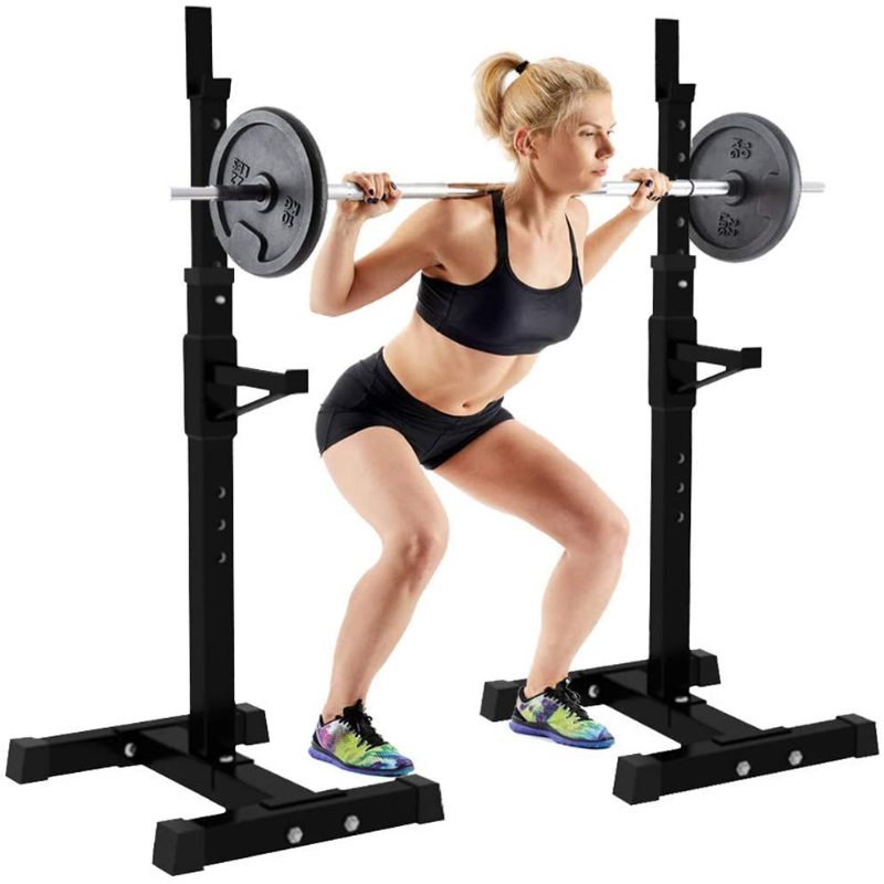 Portable Home Gym Adjustable Half Squat Rack Stand image 1