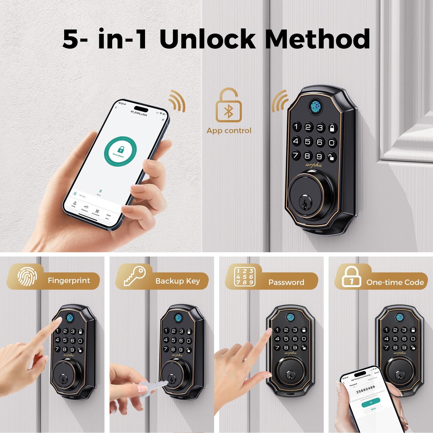 Fingerprint Smart Biometric Door Lock image 3