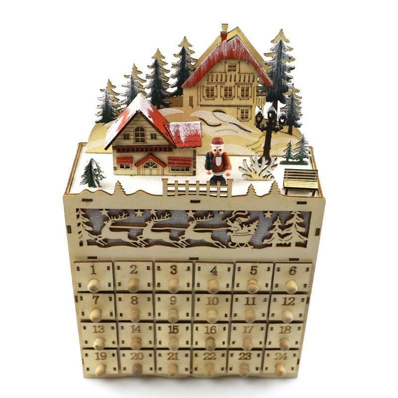 Large Wooden Christmas Advent Countdown Calendar image 5
