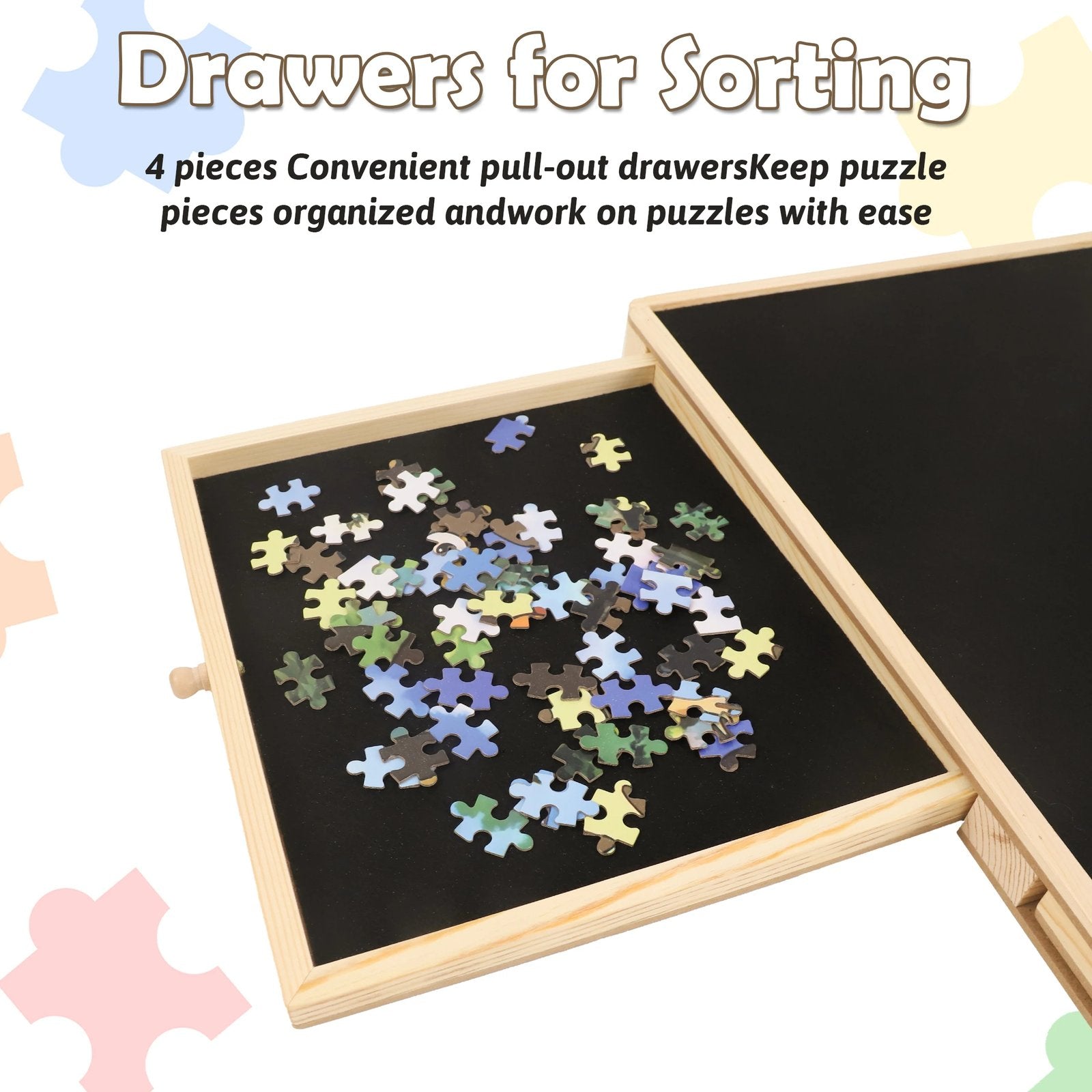 Large Portable Spinning Jigsaw Puzzle Table image 2