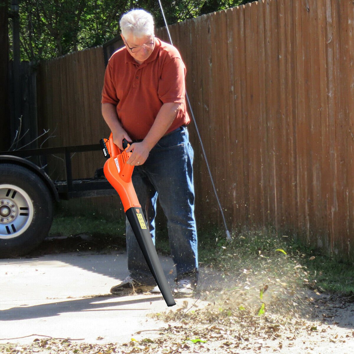 Powerful 20V Cordless Battery Powered Leaf Blower image 1