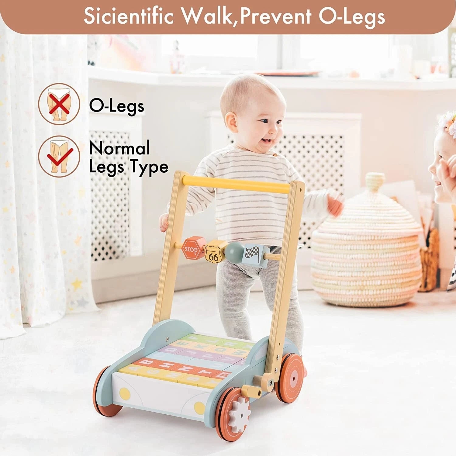 Premium Wooden Baby Push Walker Toy image 4