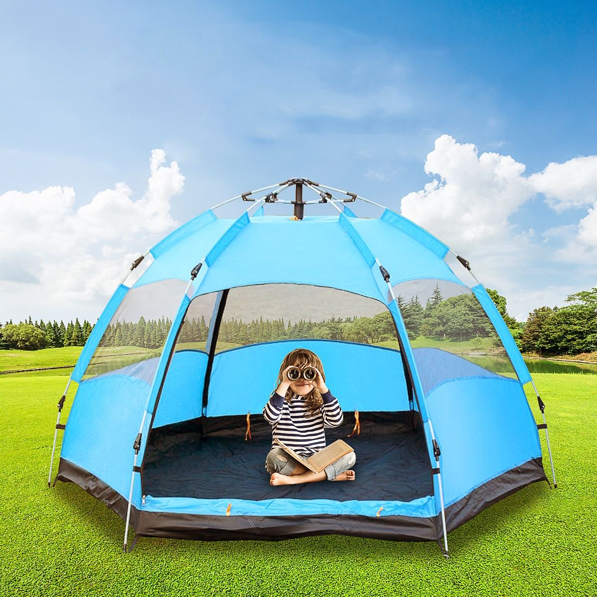 Portable Compact Pop Up Beach Shade Sun Shelter Tent image 2