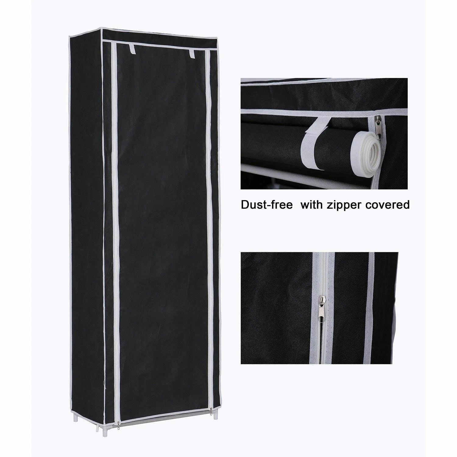 9 Tiers Shoe Storage Organizer Cabinet with Cover image 2