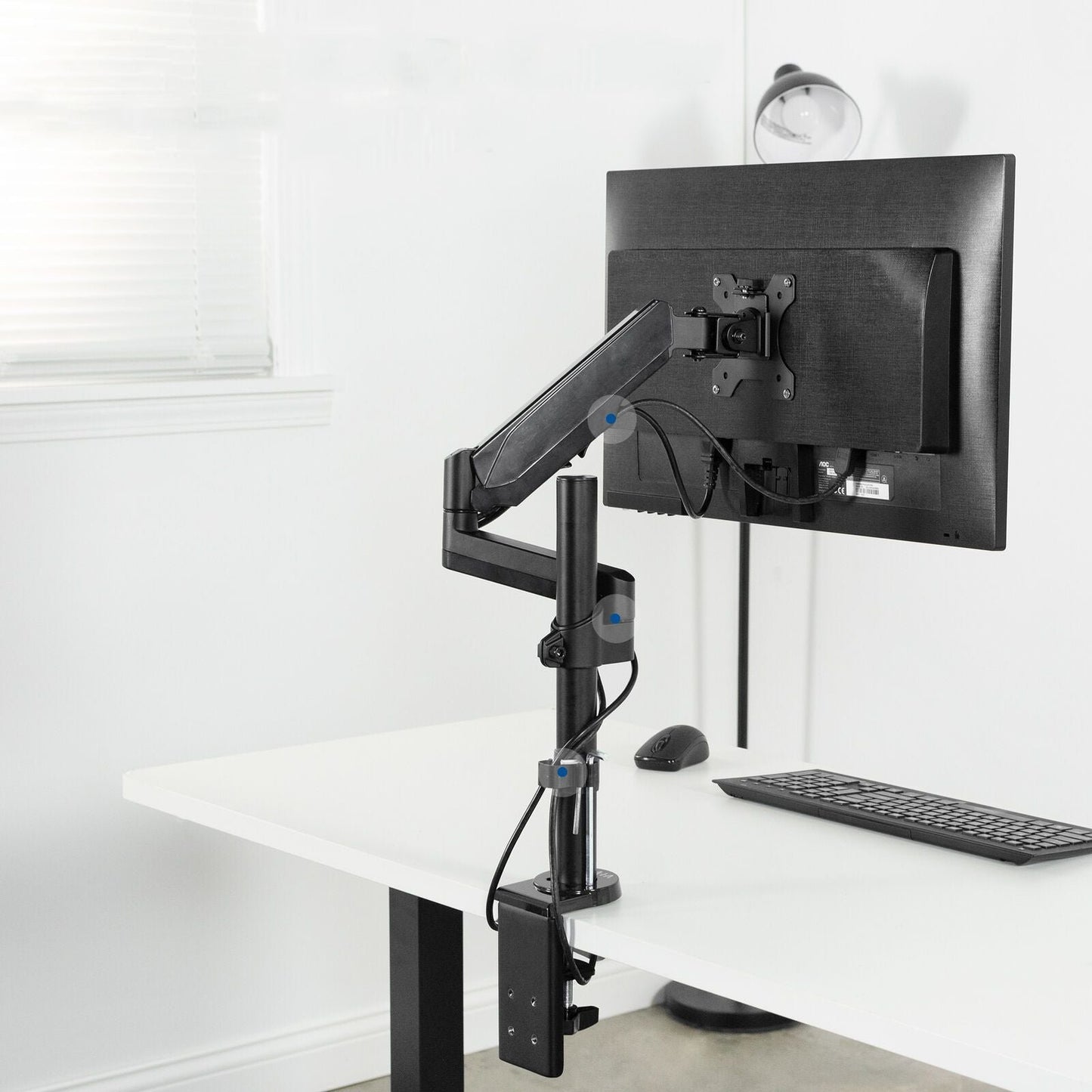 Adjustable Single Computer Desk Mounted Monitor Arm 17" - 32" image 0