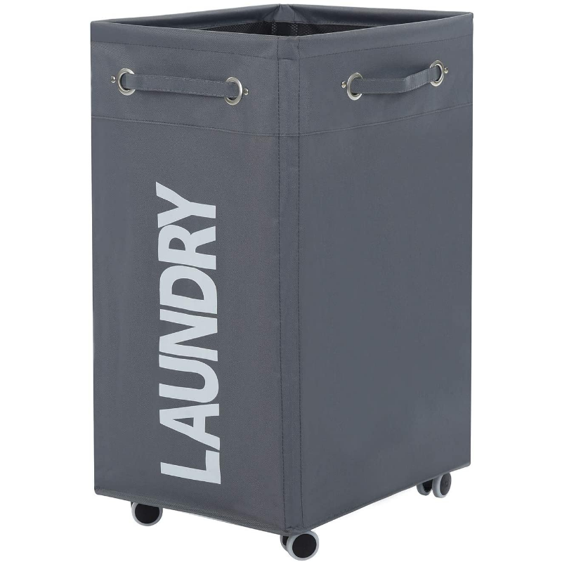 Roller Laundry Hamper Basket Cart With Wheels image 1