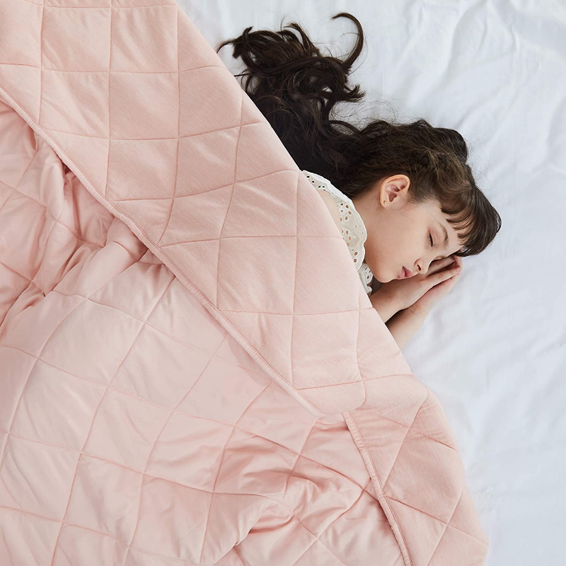 Kids Soft Lightweight Weighted Gravity Blanket - 41" x 60" 10lbs, Pink image