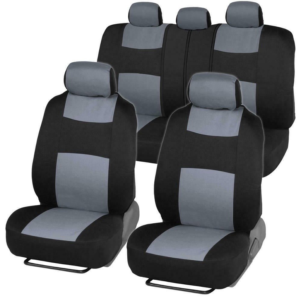 Luxury Universal Cool Car / SUV Seat Protector Cover Set - Black and Gray image