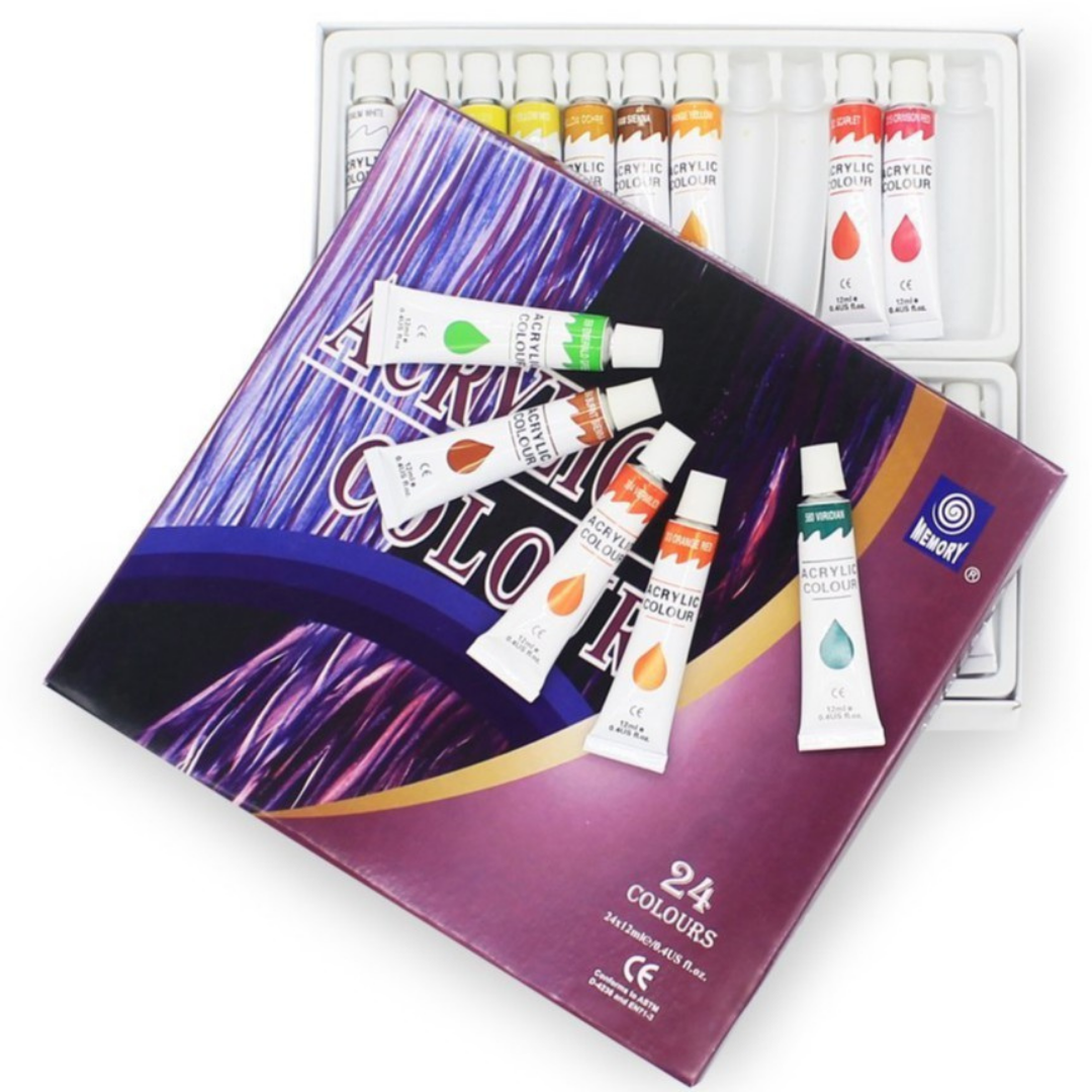 Premium Acrylic Paint Set Kit 24 pcs image 1
