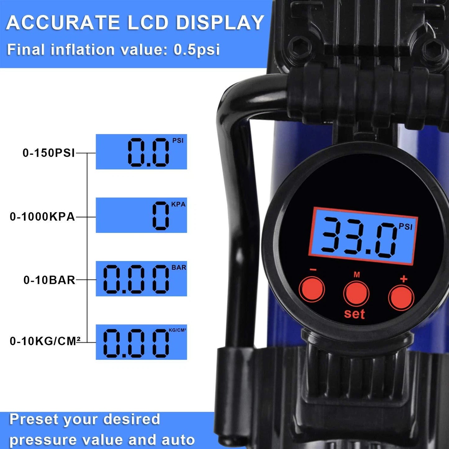Portable Car Air Compressor With Digital Tire Inflator image 3