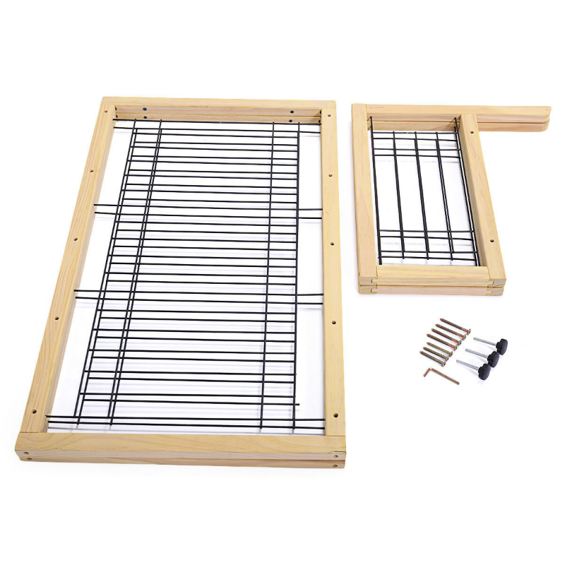 Solid Wood Indoor Freestanding Adjustable Pet Gate 21" image 4