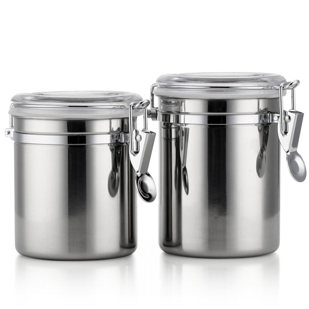 Stainless Steel Kitchen Storage Canister Set 4pcs image 1