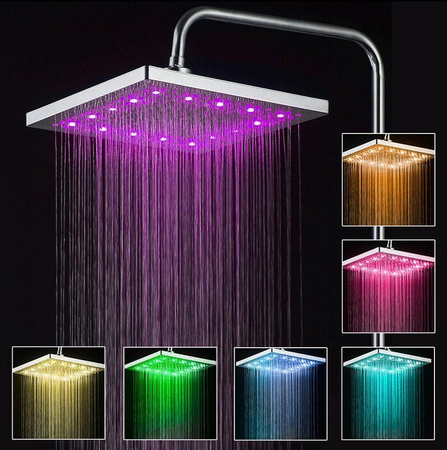 Color Changing Waterproof LED Shower Head Light image 0