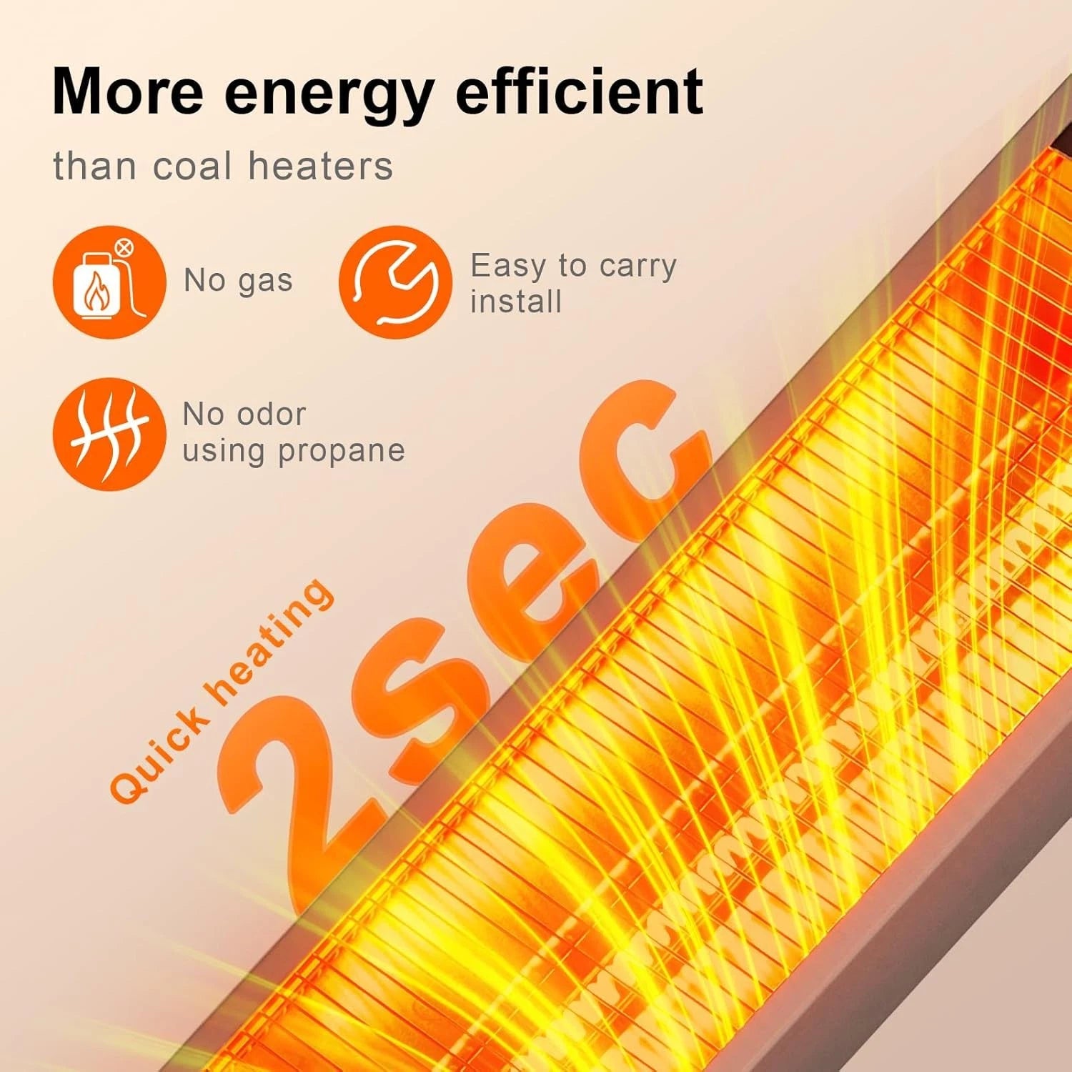 Electric Outdoor Infrared Patio Porch Tower Space Heater 1500W image 7