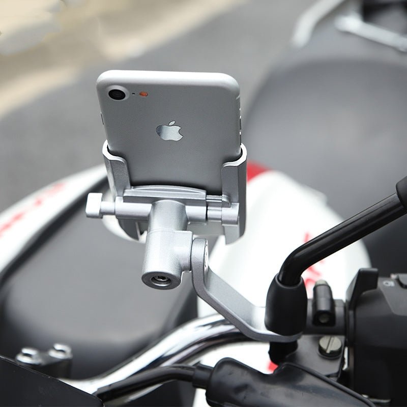 Motorcycle Cell Phone Holder Handlebar Mount Aluminum Alloy image 0