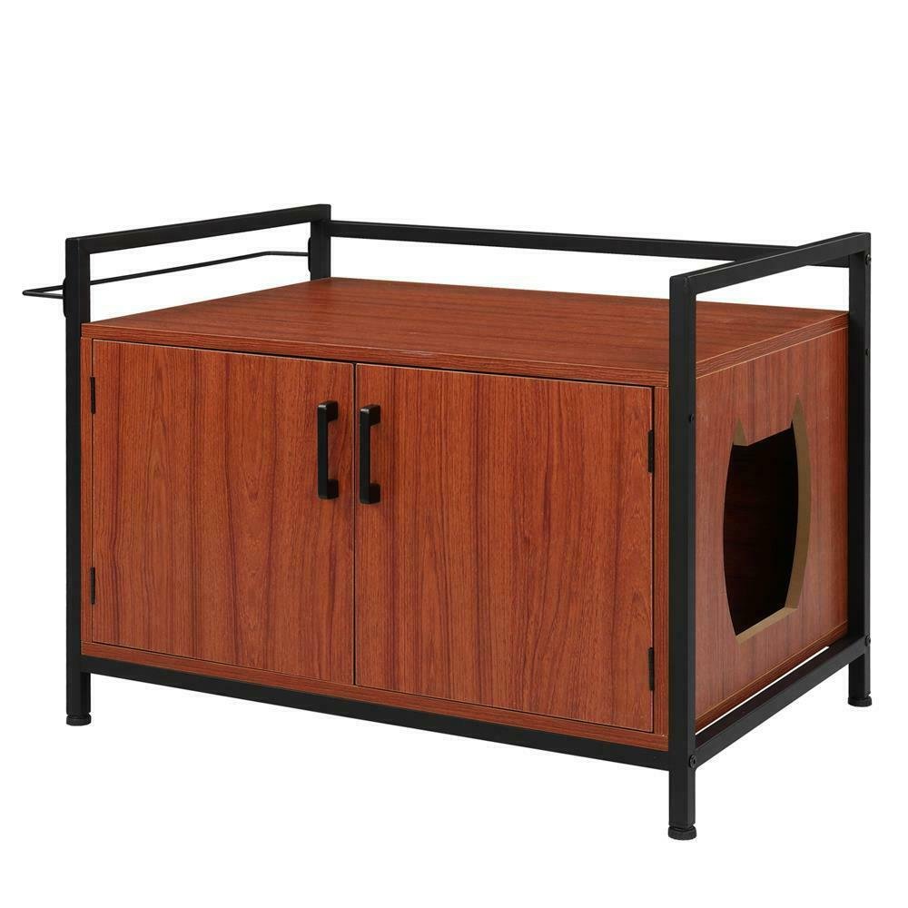 Large Hidden Cat Litter Box Furniture Cabinet Enclosure image 2