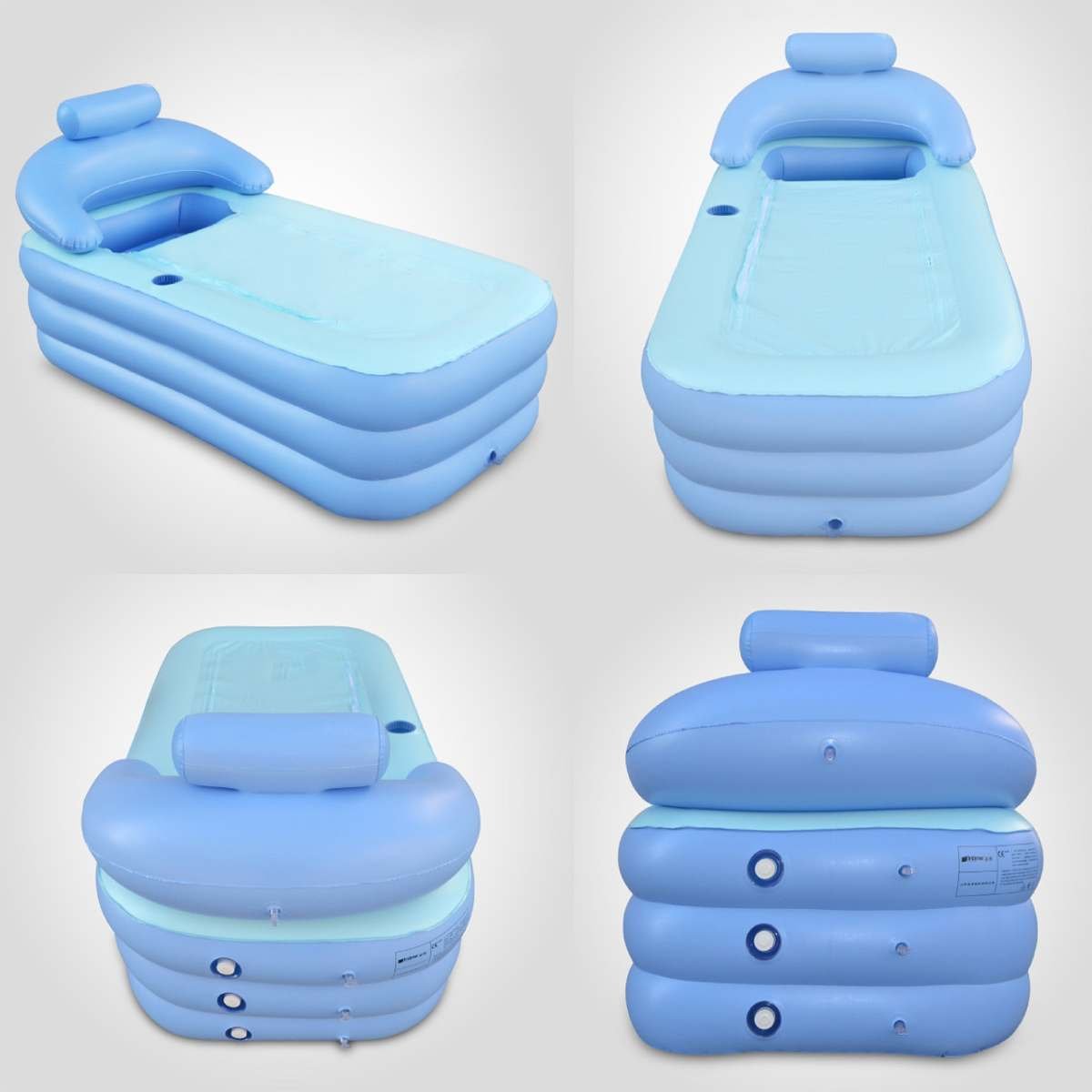 Portable Stand Alone Bathtub Foldable Spa With Foot Pump image 3