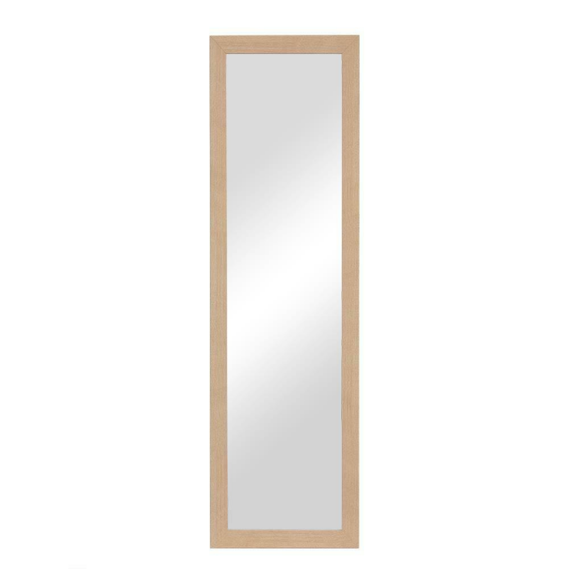 Natural Over Door Mounted Hanging Mirror 42" x 14" image 1