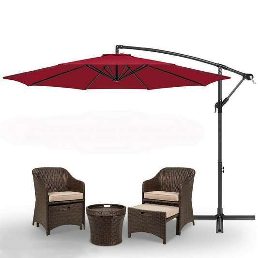 Large Outdoor Patio Cantilever Offset Patio Umbrella 10 ft image 0