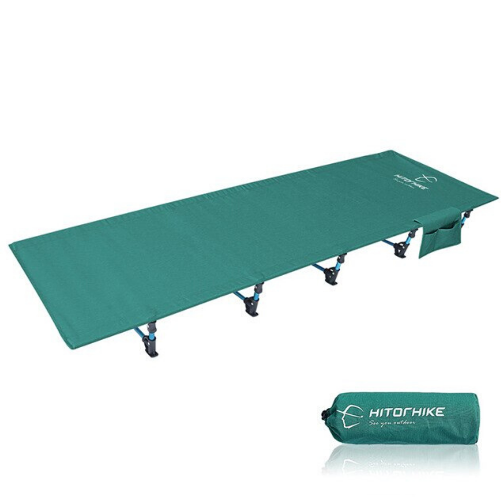 Portable Folding Camping Cot Sleeping Bed - Green image