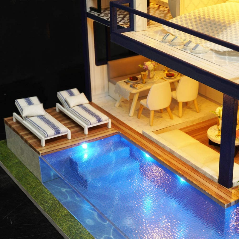 Modern Miniature Lighted DIY Dollhouse Kit image 3
