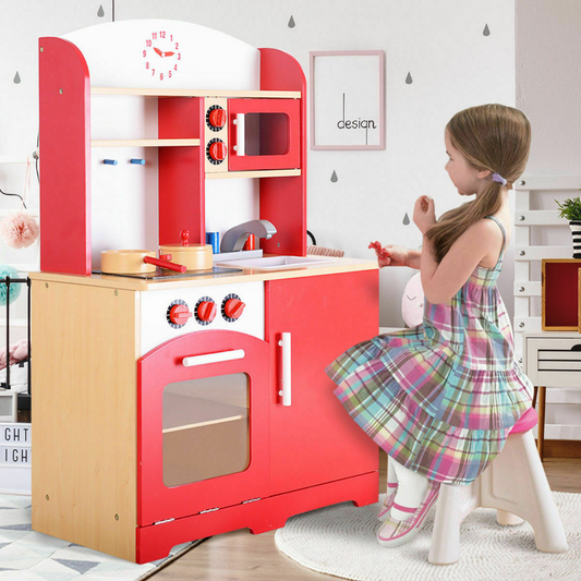 Ultimate Kids Wooden Play Toy Kitchen Set image 0
