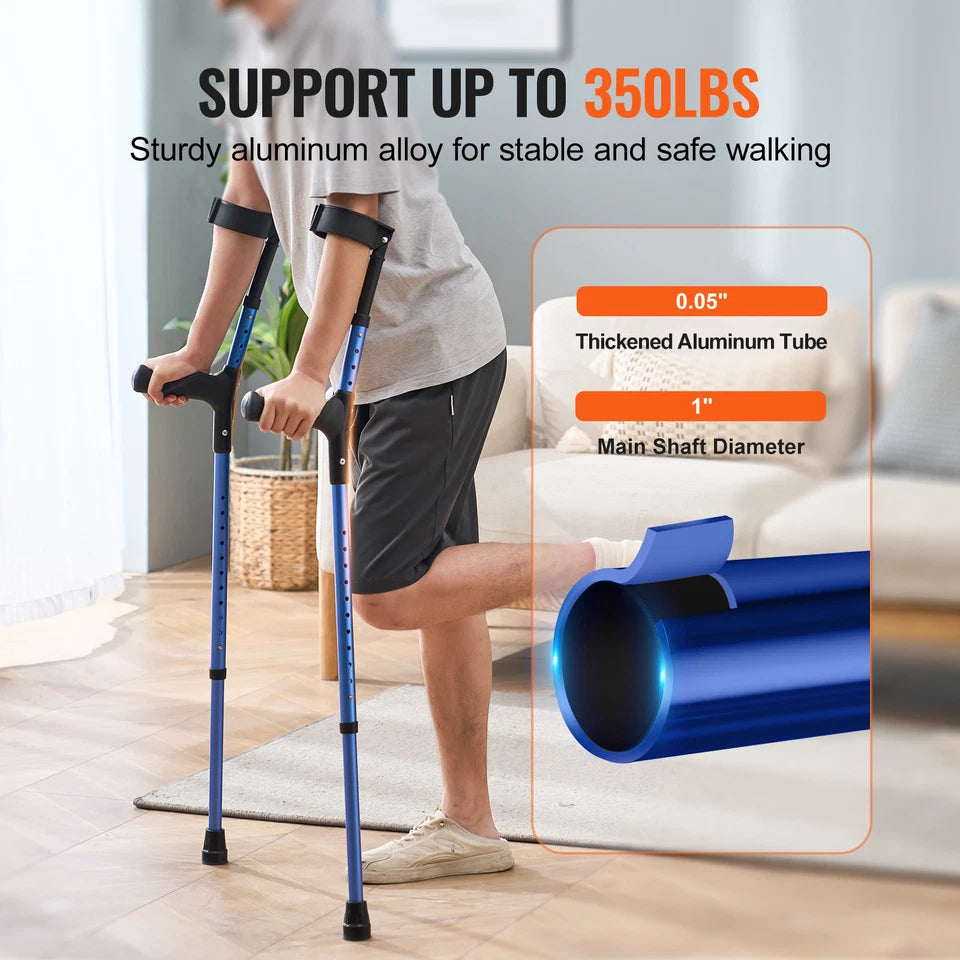 Lightweight Ergonomic Adjustable Forearm Crutches image 2