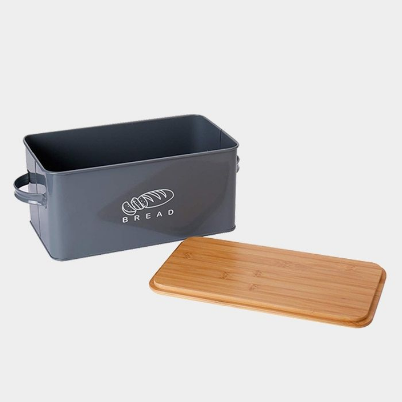 Premium Large Black Metal Bread Holder Storage Box image 2