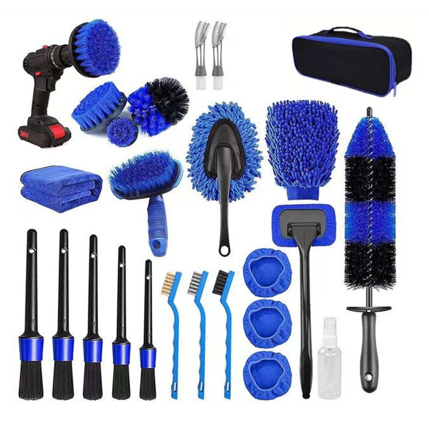 26Pcs Car Detailing Brush Set Drill Not Include image 6