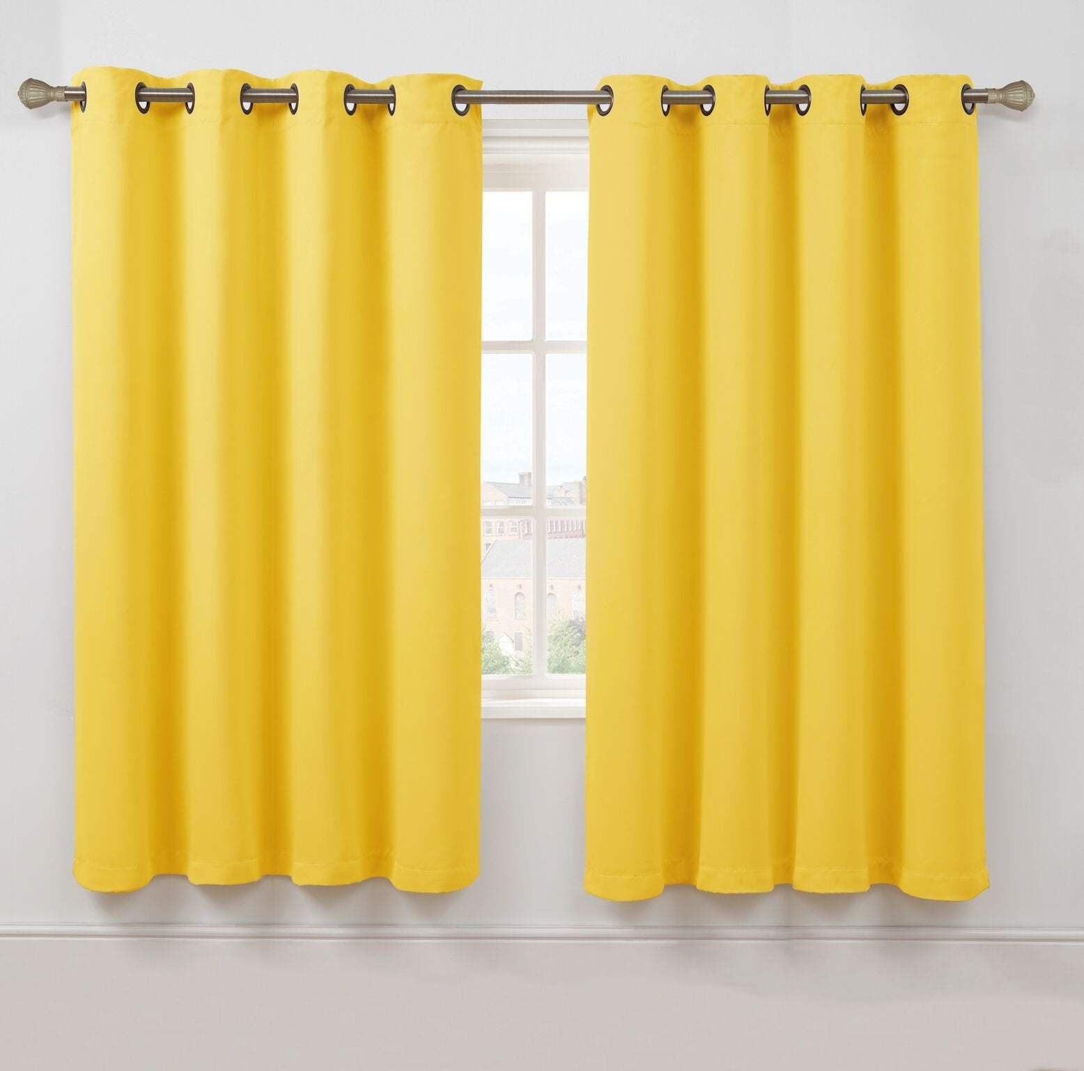 Thermal Insulated Blackout Heat Blocking Curtains - Yellow, W100in x L95in image