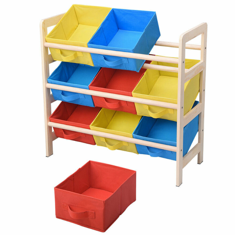 Kids Large Spacious Toy Storage Organizer With 9 Bins image 3