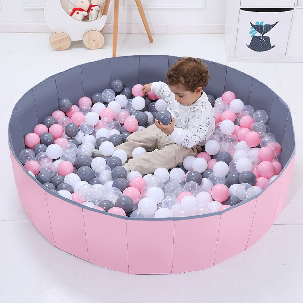 Large Kids Foldable Indoor Ball Pit Pool - Blue image