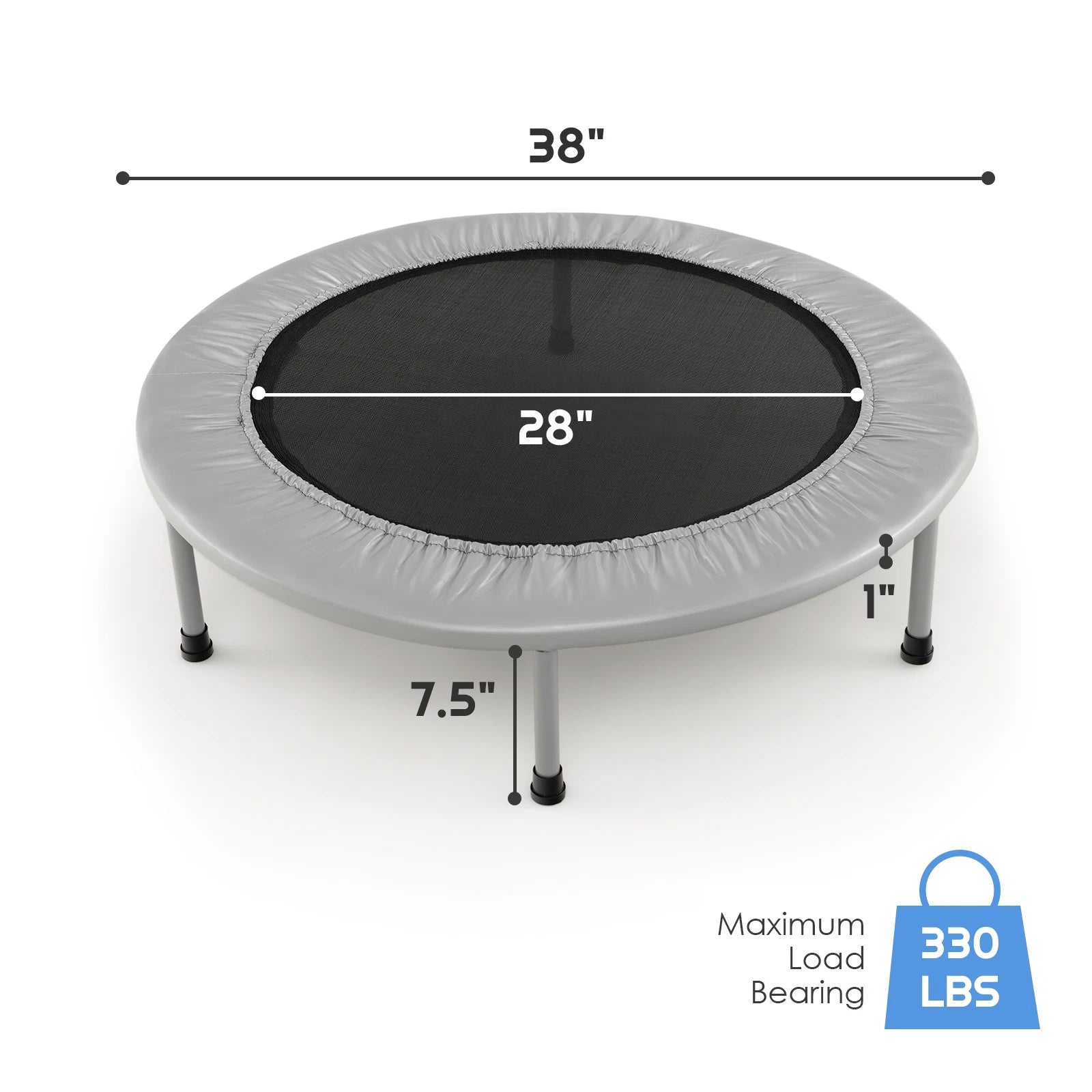 38" Mini Exercise Rebounder Trampoline image 8