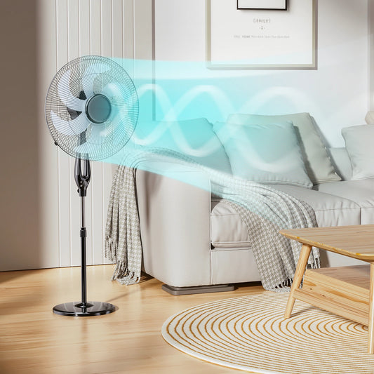 Portable Compact Standing Pedestal Oscillating Fan image 0