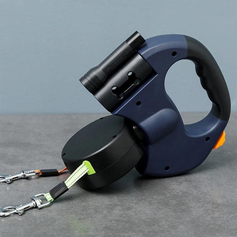 Dual Dog Rope Leash with Light Retractable image 2