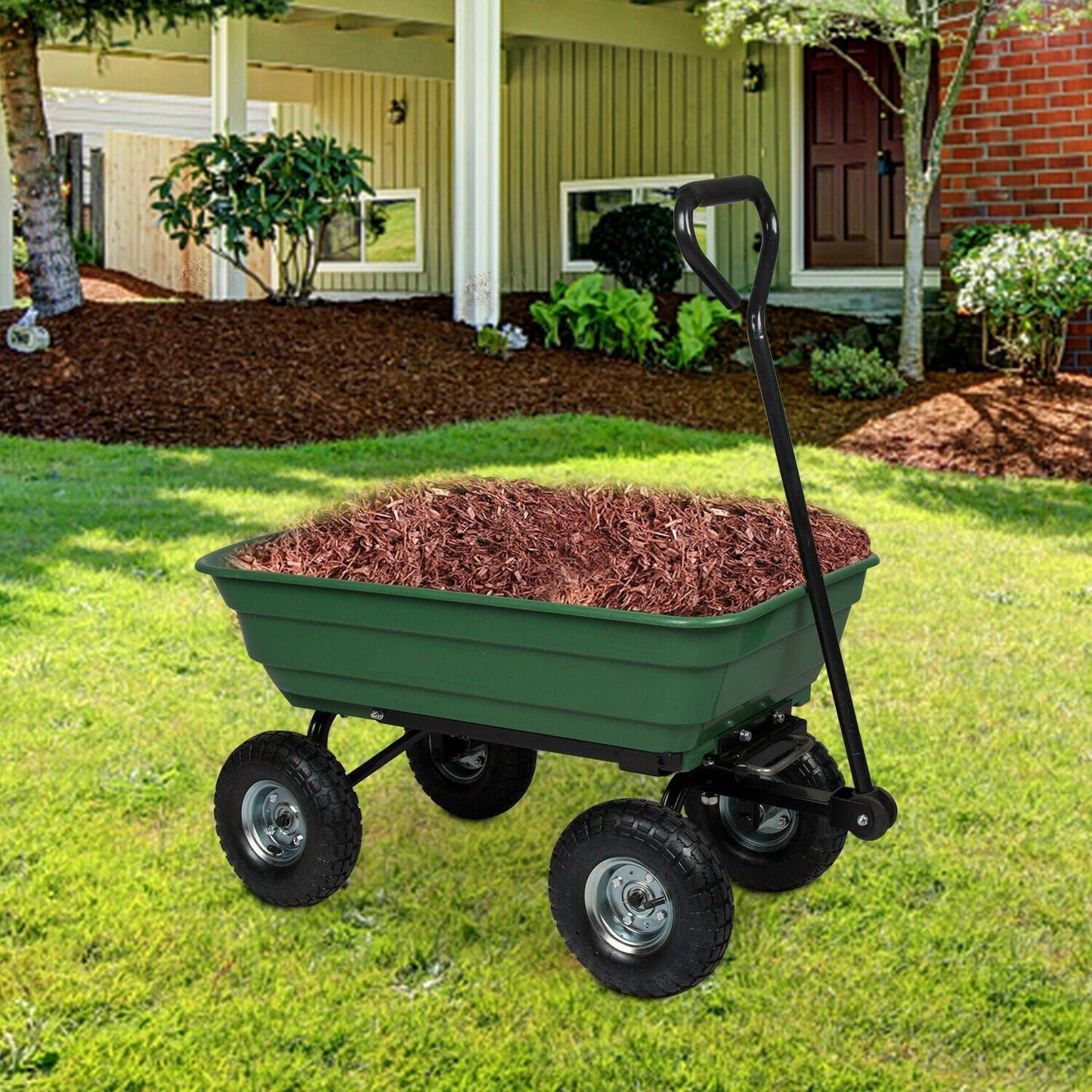 Heavy Duty Garden Utility Wagon Cart 220 Lb image 1