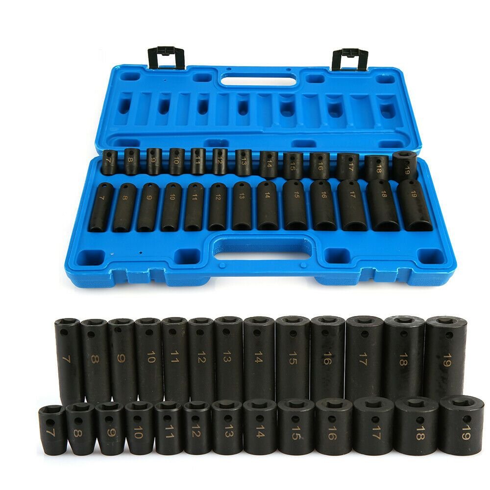 Ultimate 6 Point Wrench Metric Impact Socket Set 3/8" image 0