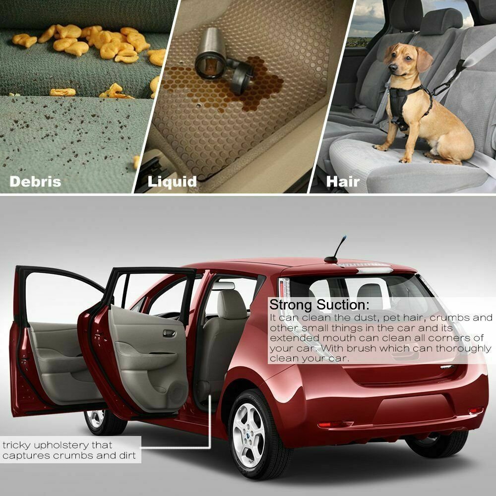 Portable 12V Car Vacuum Cleaner Handheld Duster Dirt Suction Dry & Wet image 3