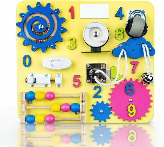 Kids Montessori Sensorial Fidget Busy Board image 0